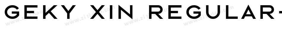 Geky Xin Regular字体转换